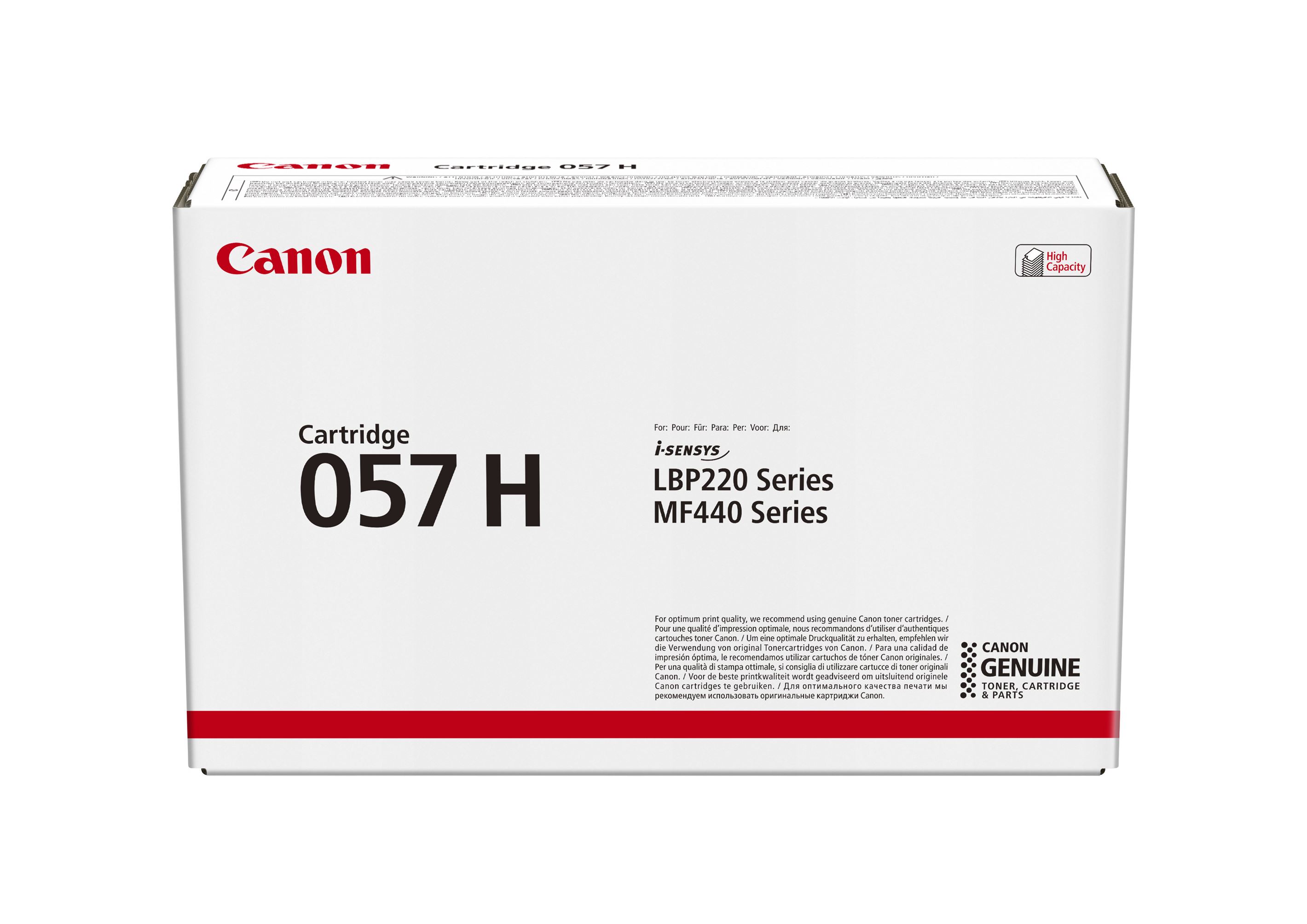 Toner CANON 057 Preto Alto Rendimento - i-SENSYS LBP22x/MF44x