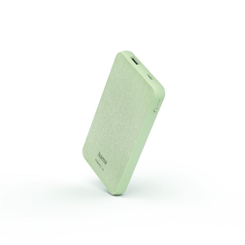 Powerbank Power Pack HAMA "Fabric10",10000mAh,verde - 201660