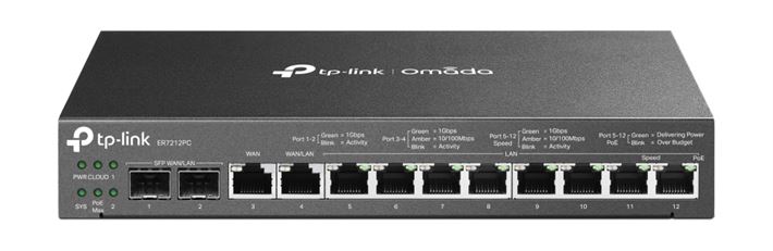 Router TP-Link Omada Gigabit VPN Router with PoE+ Ports and Controller Ability - ER7212PC