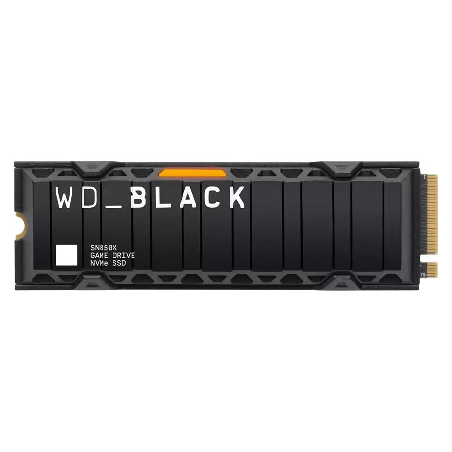 SSD M.2 PCIe 4.0 NVMe WD 1TB Black SN850X c/heatsink-7300R/6300W