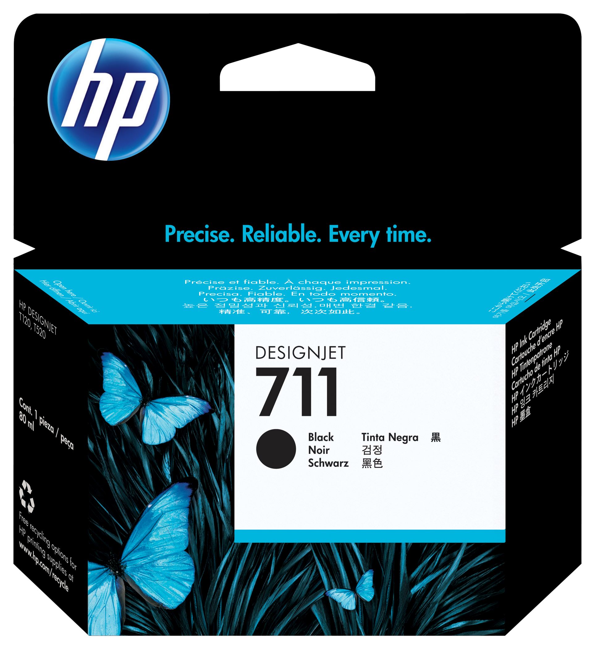HP 711 ink black 80 ml DJ T120 520
