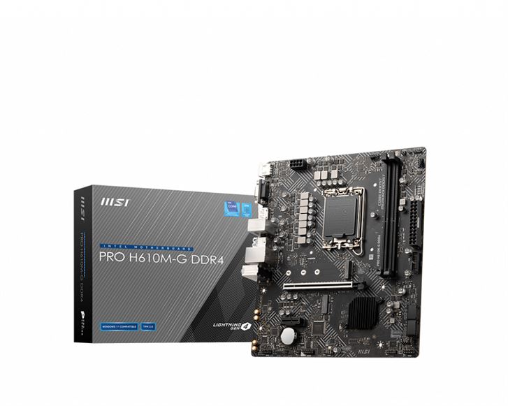 MB MSI PRO H610M-G DDR4 SKT 1700 2xDDR4 VGA/HDMI/DP mATX