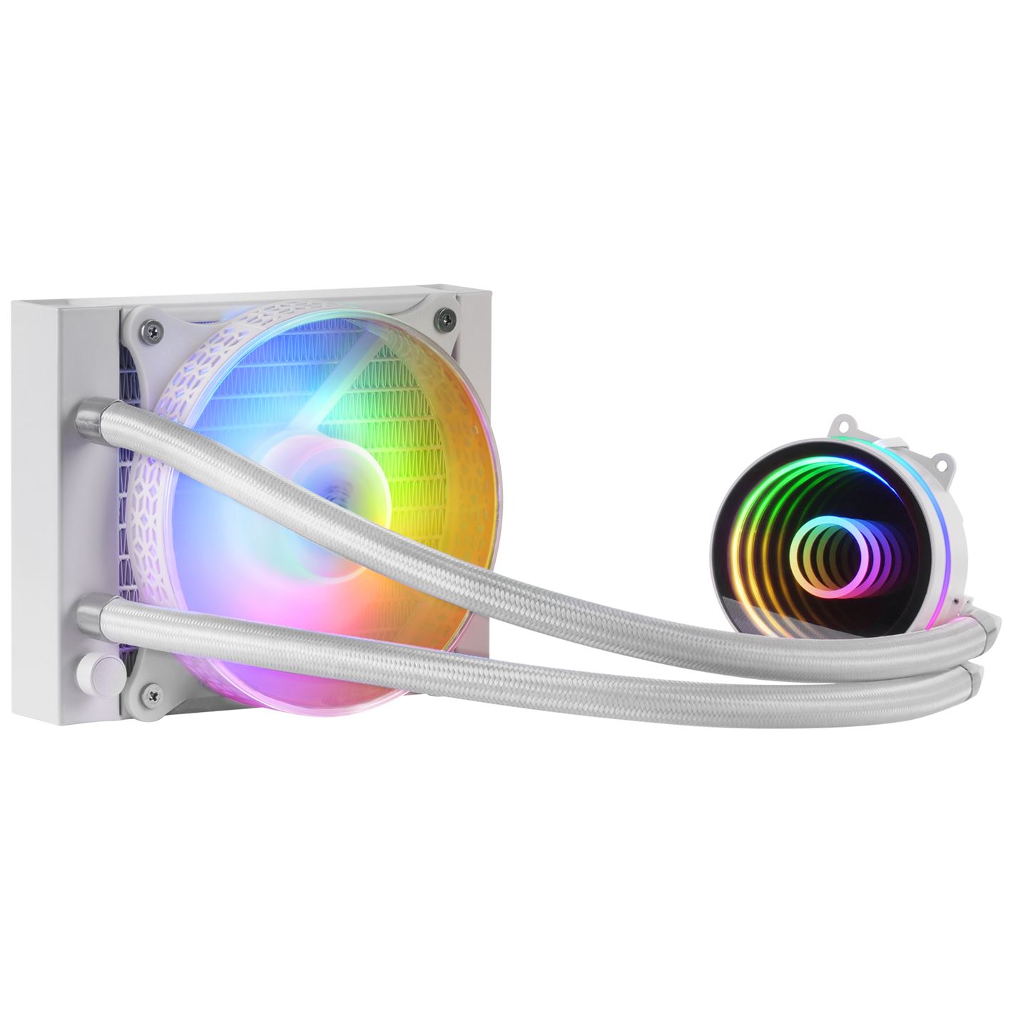 Cooler MARS GAMING ML-ONE120 WATERCOOLING AIO, 12CM FRGB FAN, INFINITY MIRROR, WHITE