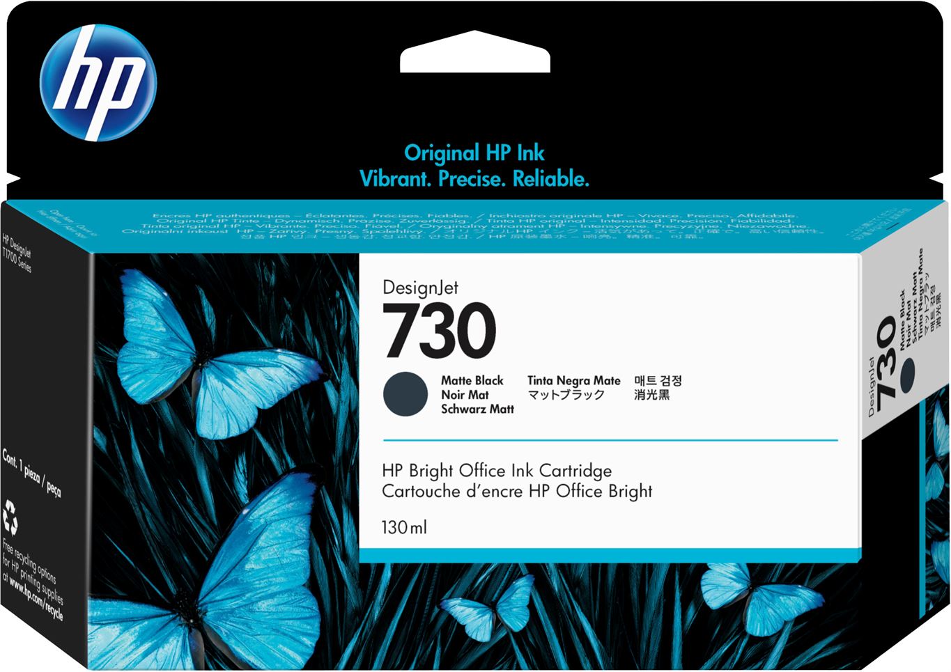 HP 730 130 ml Matte Black Ink Crtg