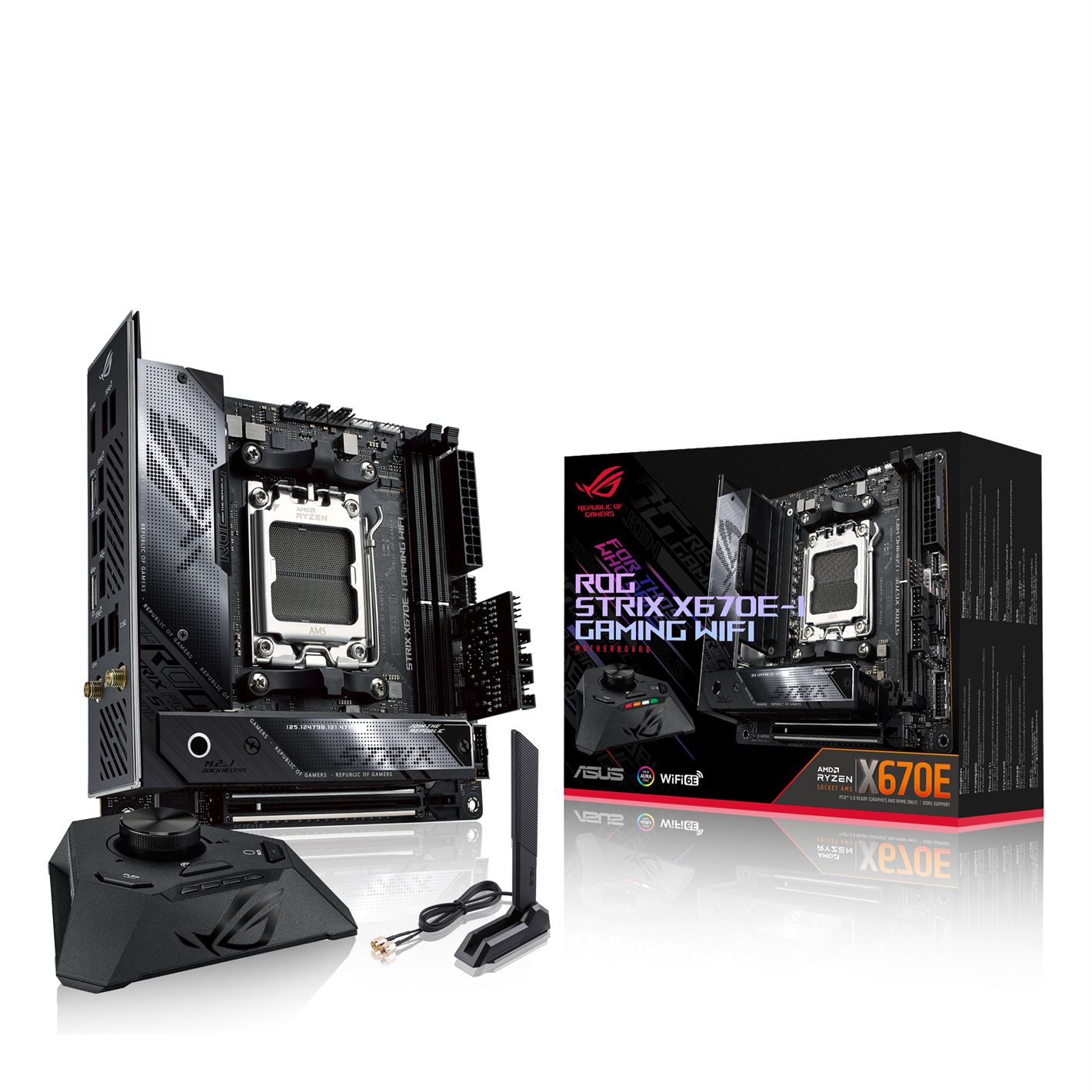 MB ASUS AMD ROG STRIX X670E-I GAMING WIFI, SK AM5 4xDDR5 HDMI Mini-ITX