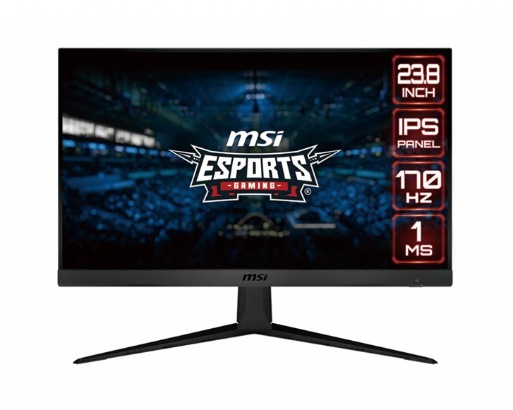 Monitor MSI Optix G2412 23.8P(24P) FHD IPS 170Hz 1ms 250Nits Framless FreeSync Gaming BLACK