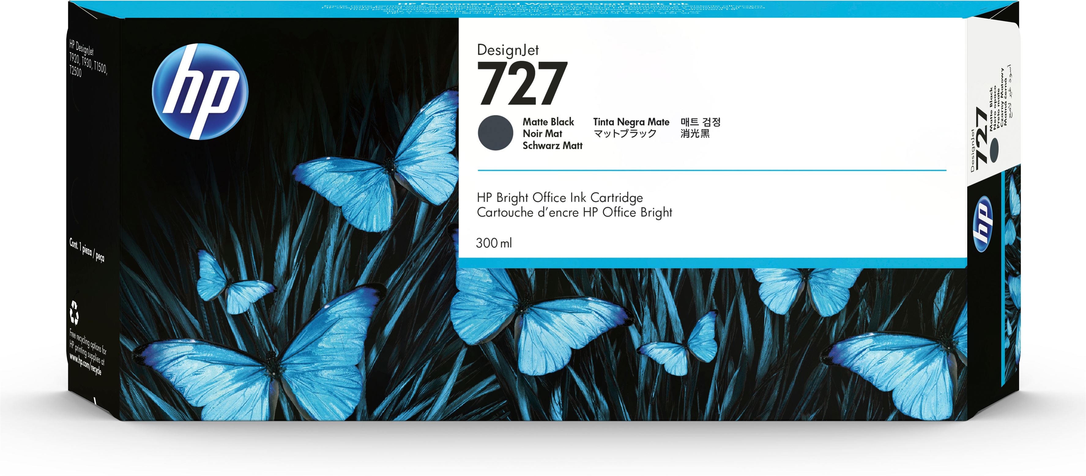 HP 727 300 ml Matte Black Ink Cartridge