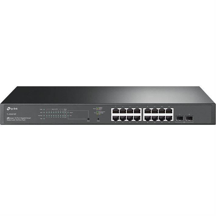 Switch TP-Link 18 portas Gigabit com 16 portas PoE+ - TL-SG2218P
