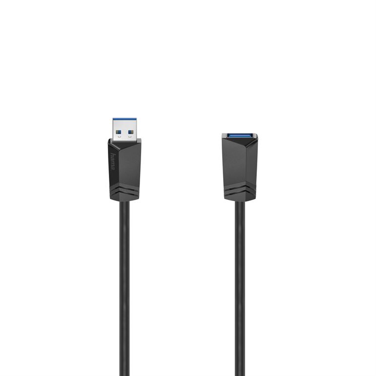 Cabo HAMA Extensão USB A 3.0 M/A F, USB 3.0, 5 Gbit/s, 1,50 m - 200628
