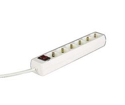 Extensão eléctrica HAMA 6 tomadas, 1,4mt branco 30384