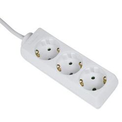 Extensão eléctrica HAMA 3 tomadas, 3,0 mt,branco 30569