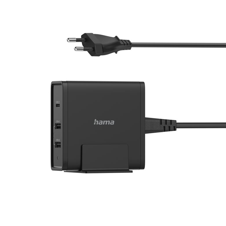 Carregador de Notebook Universal HAMA USB-C , 3 Portas, Power Delivery (PD), 5-20V/65W 200017