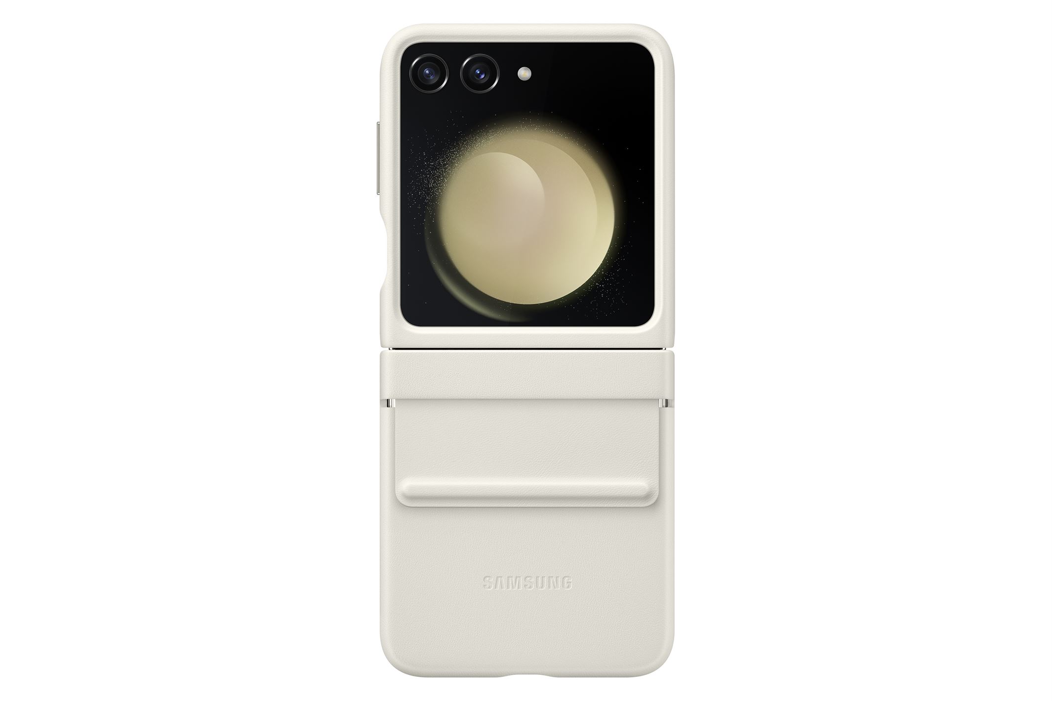 Capa de Pele Samsung Flip5 Eco Flap Creme