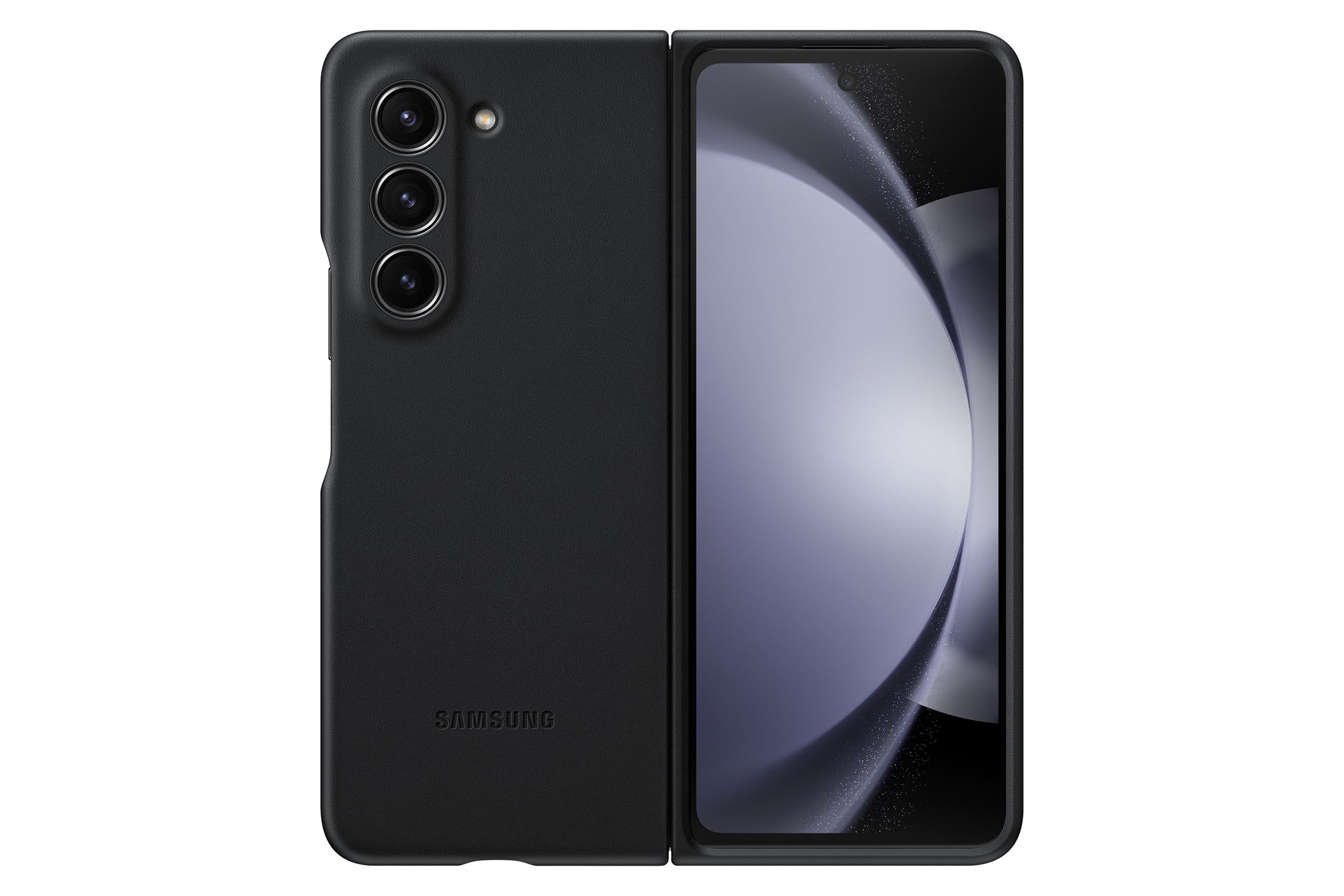Capa Samsung Fold5 de Pele Eco Preta