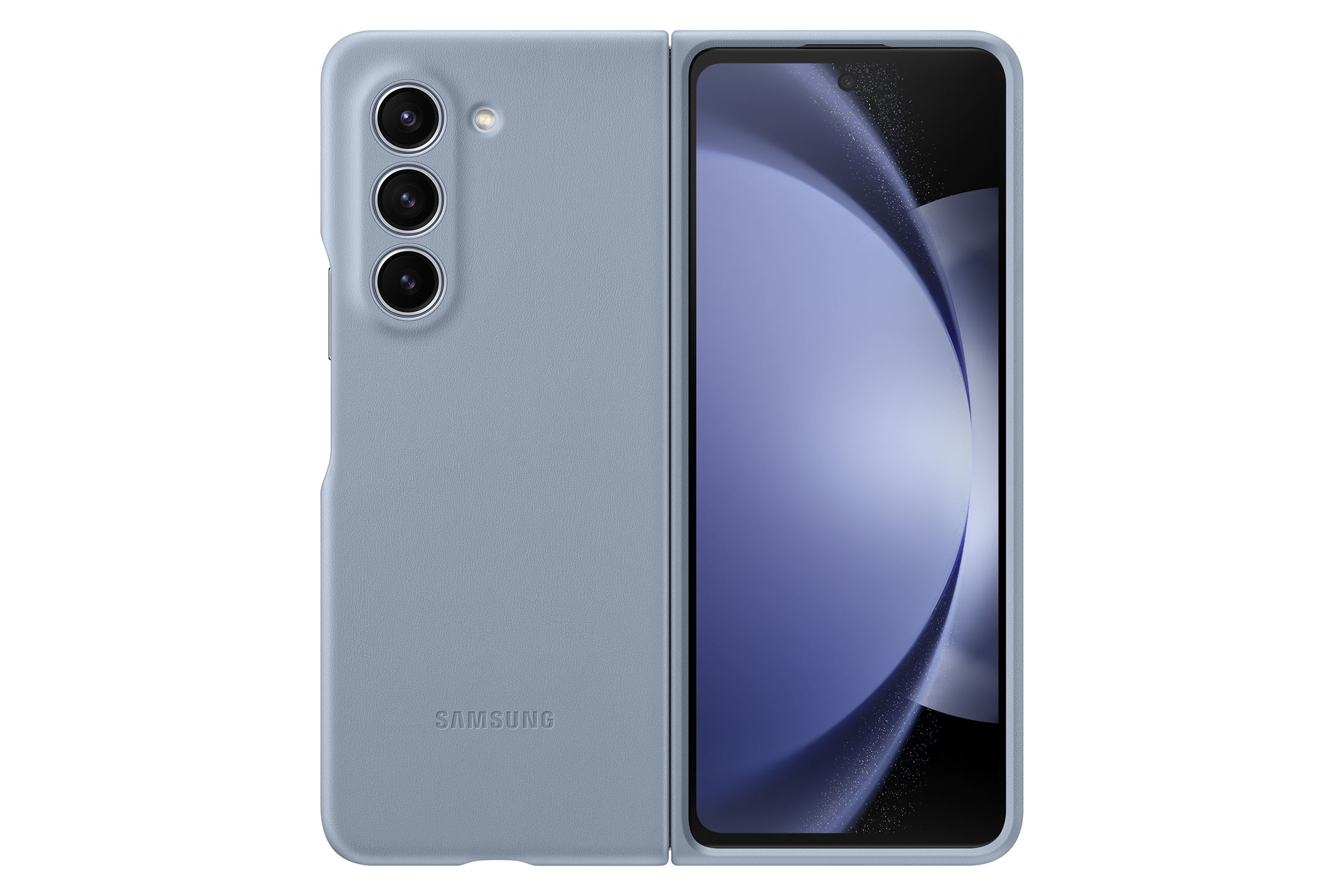 Capa Samsung Fold5 de Pele Eco Azul