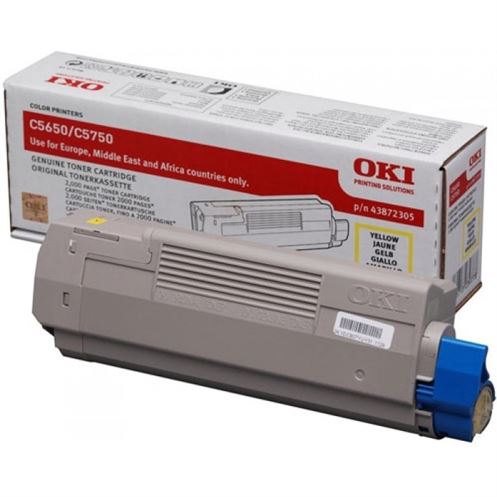 Toner OKI Amarelo 2k - C5650/C5750