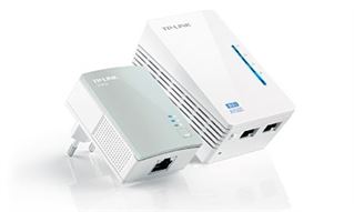 Kit 2 Adap PowerLine TP-Link 600Mbps c/Wir n 300Mbps
