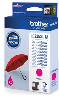 Tinteiro BROTHER LC225XLMBP Magenta 1,2k - DCP-J4120DW, MFC-J4420DW/4620DW/5x20DW