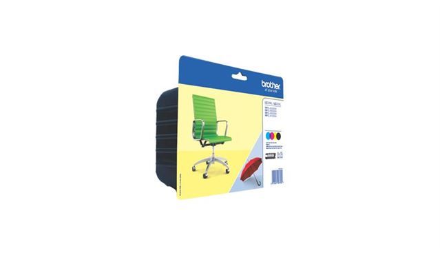 Tinteiro BROTHER LC229XLVAG312:G328LBP Pack 4 Cores x 2,4k - MFC-J5320DW/5620DW/5625DW/5720DW