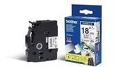 Fita BROTHER Laminada Flexível c/ texto Preto e fundo Branco 18mm x 8m