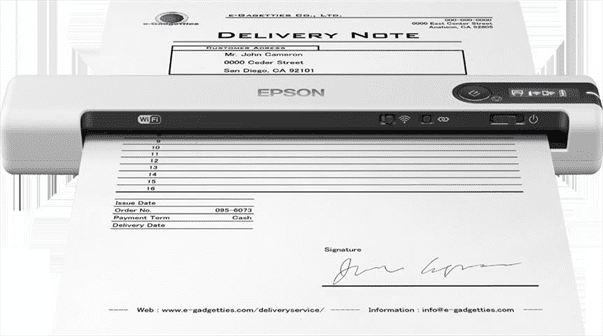 Scanner EPSON Portátil Workforce DS-80W - A4 USB Wireless Lan