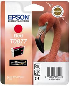 Tinteiro EPSON T0877 Vermelho Ultra Gloss - Stylus Photo R1900