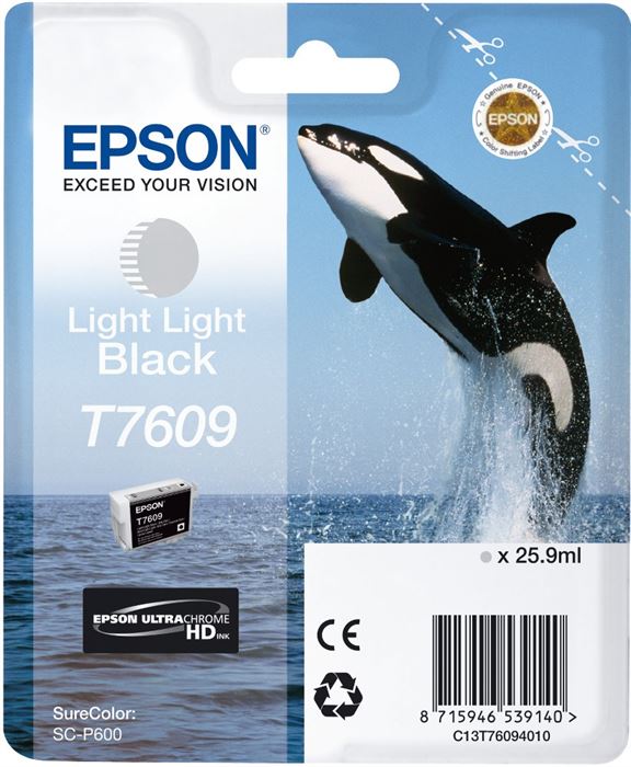 Tinteiro EPSON T7609 Cizento Claro - SUreColor SC-P600