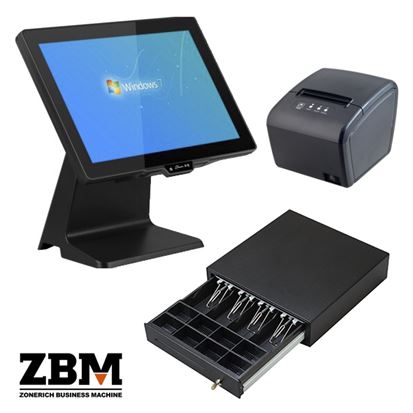 Pack POS ZONERICH ZQ-T9656 15,6" J6412 4GB 120GB & Imp. 80mm IM414 & Gaveta ZQ-C410F