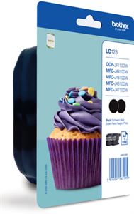 Tinteiro BROTHER LC123BKBP Preto - MFC-J4410DW/4510DW/4610DW