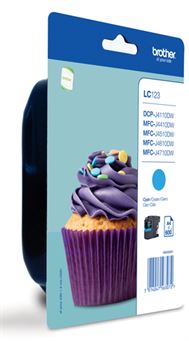 Tinteiro BROTHER LC123CBP Ciano - MFC-J4410DW/4510DW/4610DW