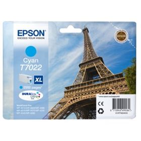 Tinteiro EPSON T7022 Ciano XL 2K - WorkForce Pro WF-40xx/45xx